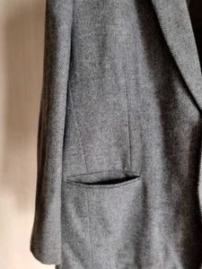 Grey Classic Tweed British Wool Blazer