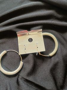 Sparkling Silver Hoop Earrings
