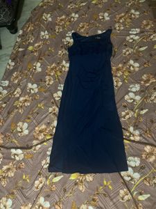 Navy Blue Sleeveless Gown