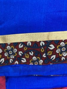 Blue Floral saree with blouse