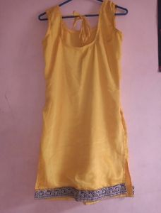 Yellow Kurti with Embellishments