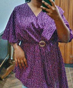 Purple Polka Top
