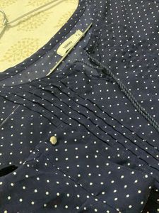 Polka Dots Dark Blue Sheer Top
