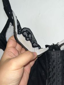 Black Mesh Corset Top