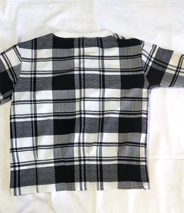 Black &amp; White Plaid Long Sleeve