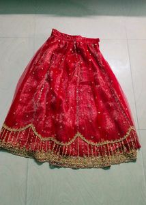 Red Colour Girl Full Work Designer Crop Top