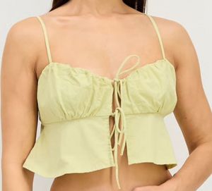 Yellow Tie-Front Cami Top
