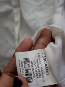 SCULLERS white Full Sleeve High Collar Top