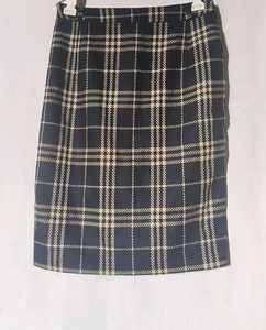 Korean Midi Plaid Skirt
