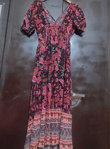 Multi Floral Printed Dress For 36 Bust