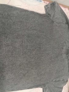 Stylish Grey Cotton Craft T-Shirt