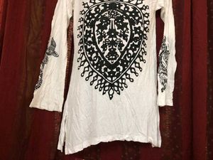 Earthbound White Printed Top