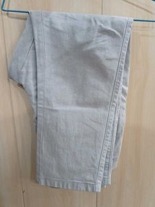 Casual Off White Trousers