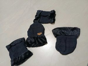 Winter Knit Hat and Scarf Set