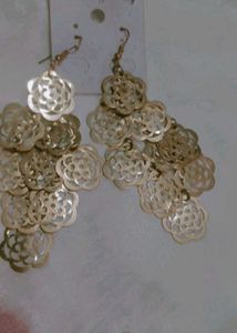 Golden Floral Cascade Earrings