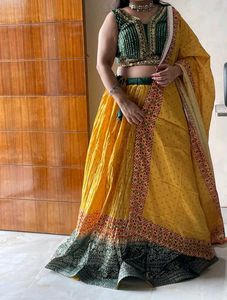 🔥 Haldi-Mahendi Designer Lahenga 🔥