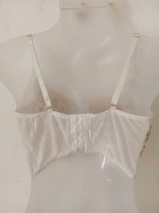 WHITE SEXY FLORAL EMBROIDERY CORSET