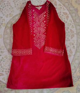 Myntra velvet traditional kurti 😍