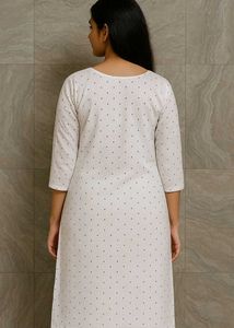 White Polka Dot Kurti