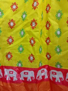 Beautiful Neon Yellow Ethnic Gown