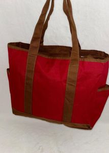 Red &amp; Brown Tote Bag