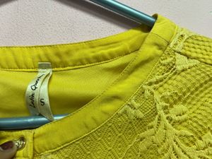 Yellow Net Top