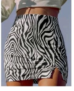 Zebra Print Mini Skirt