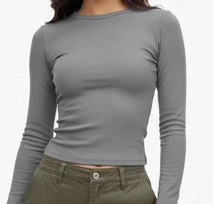 Gray Long Sleeve Top
