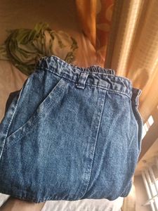 Blue Denim Casual Pants