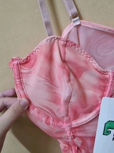Ruched Pink Bodysuit