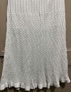 Elegant White Knit Dress