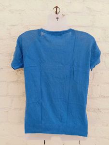 Blue Zara Knit Top
