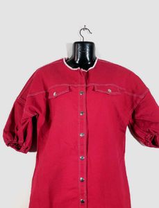 Red Denim Casual Dress ❣️🛍️