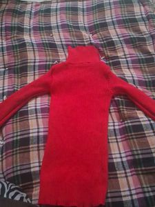 Red Turtleneck Sweater for girls and boys