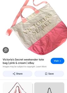 Victoria&#39;s Secret Weekender Tote Bag (Pink N Cream