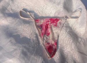 Floral Print Thong