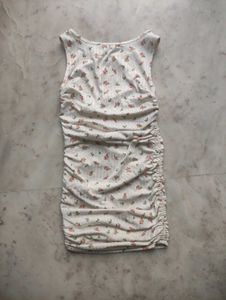 Mini Floral Ruched Dress