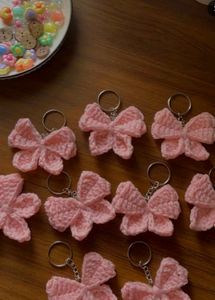 Crochet Bow Keychain