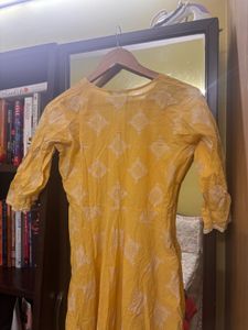Yellow Embroidered Kurta