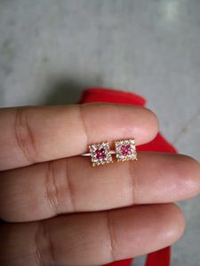 Square Stud Earrings Gold