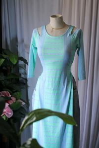 Elegant Blue &amp; Green Maxi