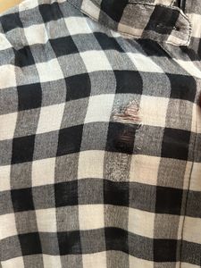 Zara Brand - Black And White Checkered Shirt