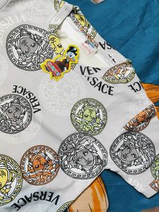 Chotey Saab Fancy Cord Set Print Border Ponchi