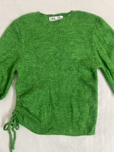 Zara Green Knit Top bust 34-36