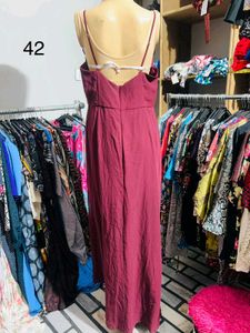 Elegant Maroon Maxi Dress