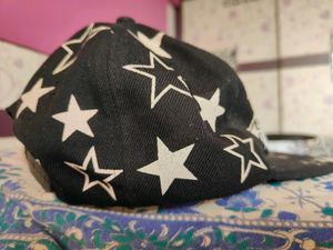 Unisex Black and White Printed Cap