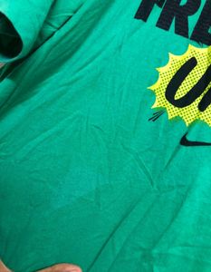 Nike Sea Green Cotton T Shirt