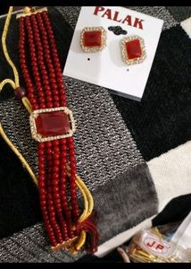 Long Kundan Necklace Set
