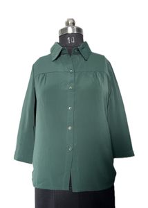Green Button-Up Shirt