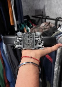 Skull &amp; Dollar Lighter Belt